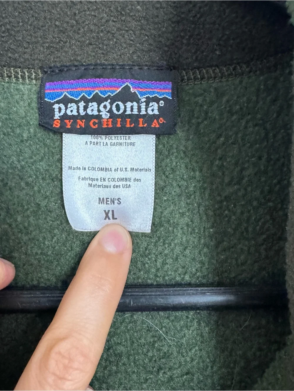 Patagonia Synchilla Fleece Vest Forest Green Full-Zip Vintage XL Gorpcore